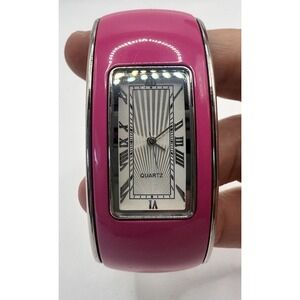 Woman's Quartz Cuff Watch **Nice** B30 ZC Pink Sliver‎ Bracelet Watch